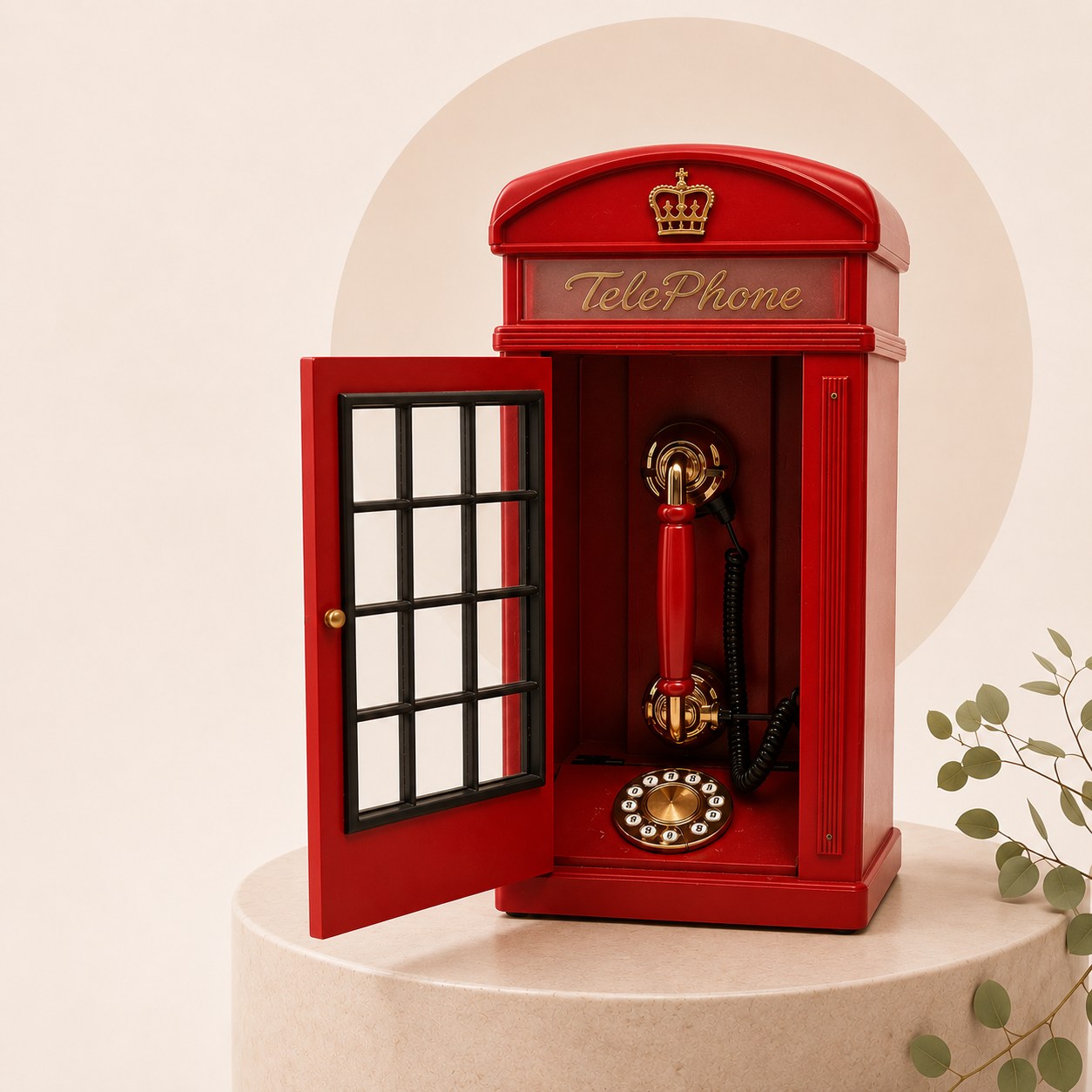 Mini cabine anglaise rouge, PhoneBook hors série livre d’or audio