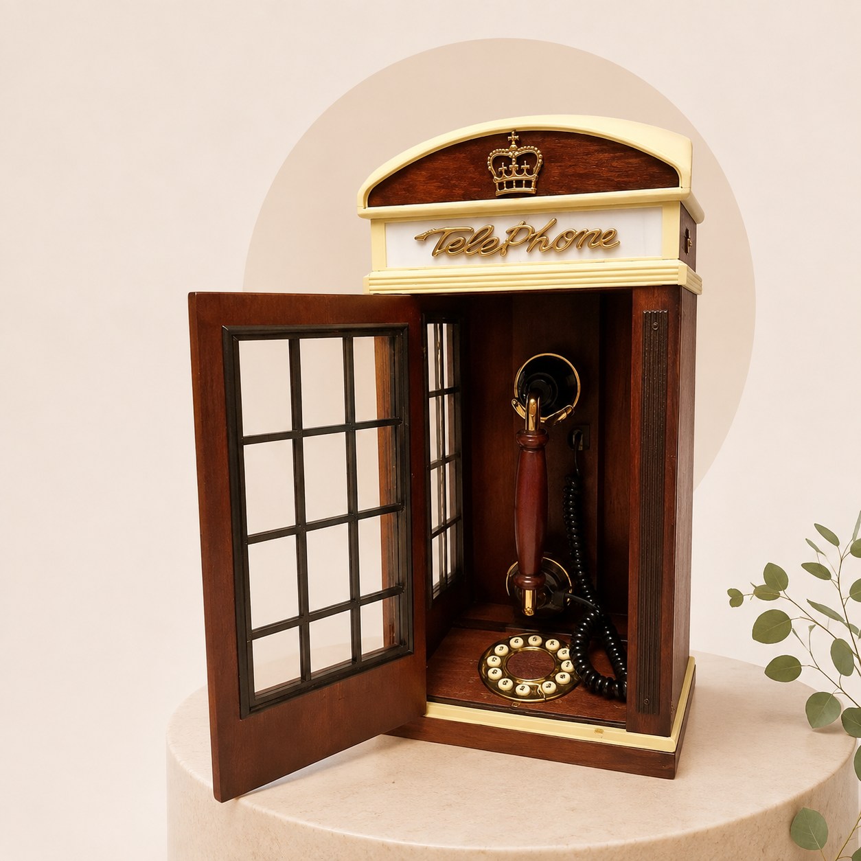 Mini cabine anglaise vintage, PhoneBook hors série livre d’or audio