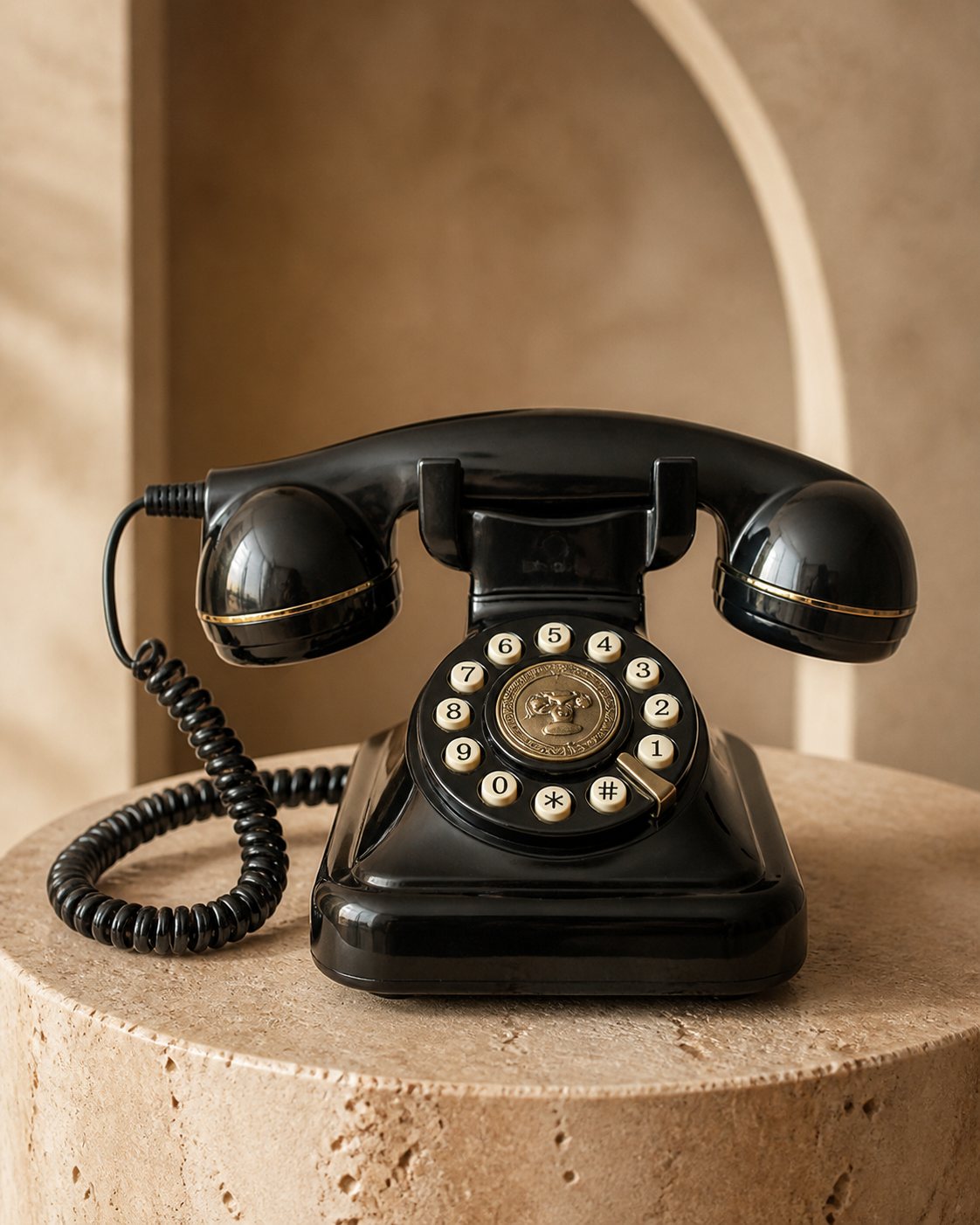 Téléphone PhoneBook noir, livre d’or audio à louer pour mariage et événement